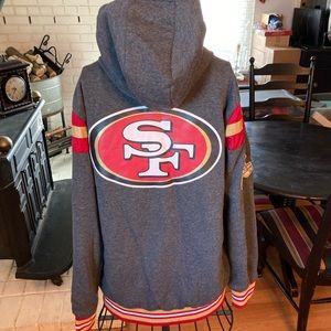 49er jacket hooded sweatshirt BNWT doesn’t have size but women M/L men M